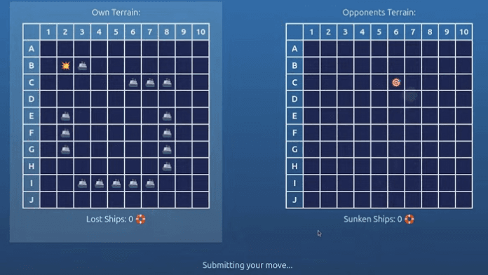 Sea battle game board from Eddex, Motrot, & TheJan